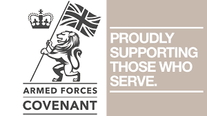 Armed Forces Covenant badge - proudly supporting those who served